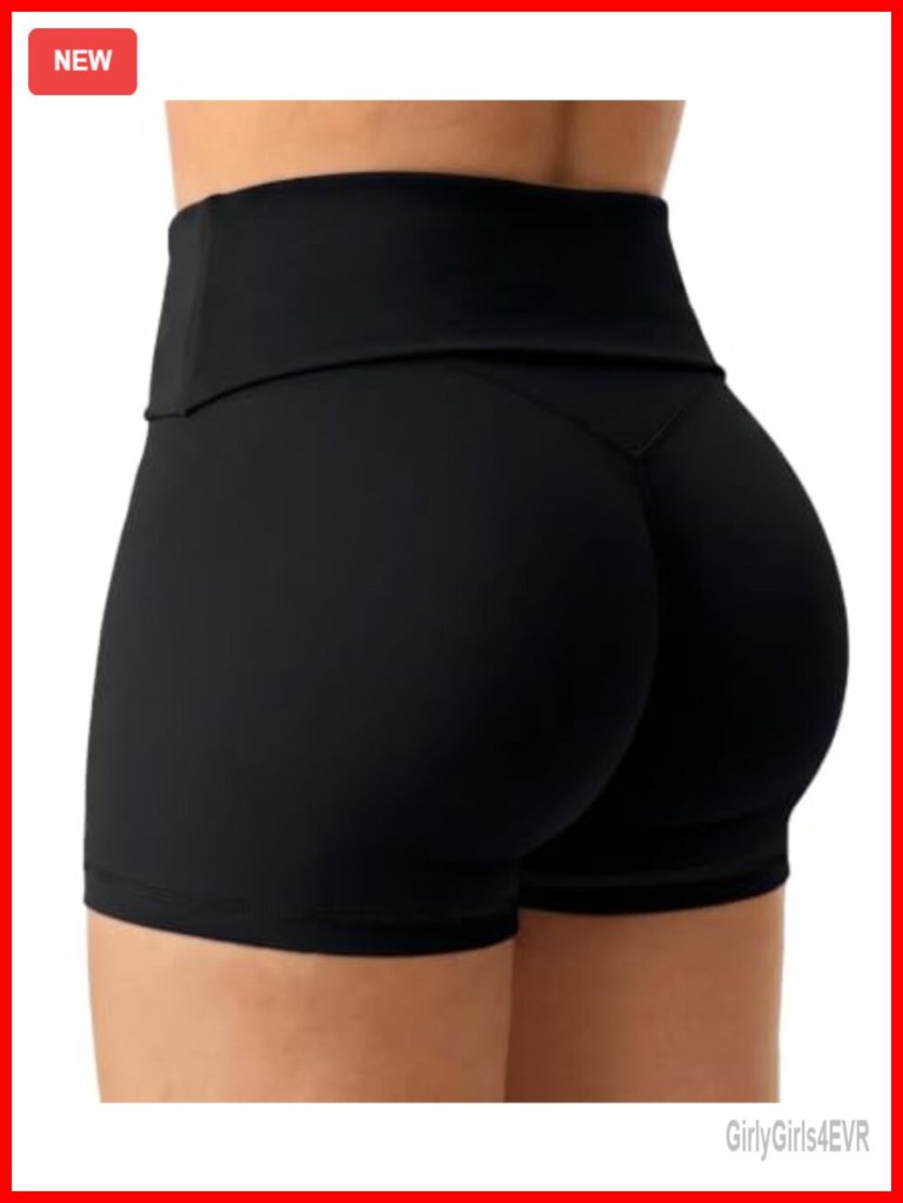 Sunzel High Waisted Fold Over Biker Shorts No Front Seam